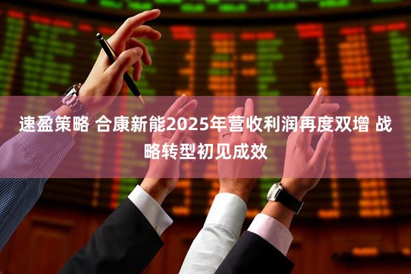 速盈策略 合康新能2025年营收利润再度双增 战略转型初见成效